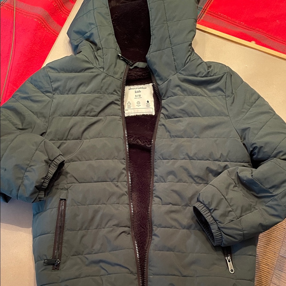 Abercrombie & Fitch Kids Dark Green Puffer Jacket